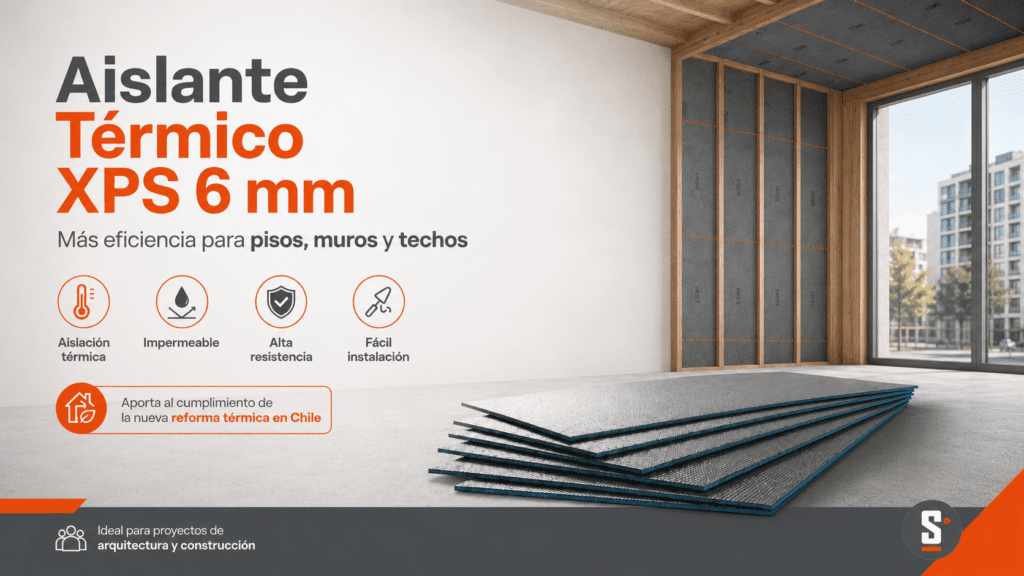 Aislante Térmico XPS 6 mm para Pisos, Muros y Techos