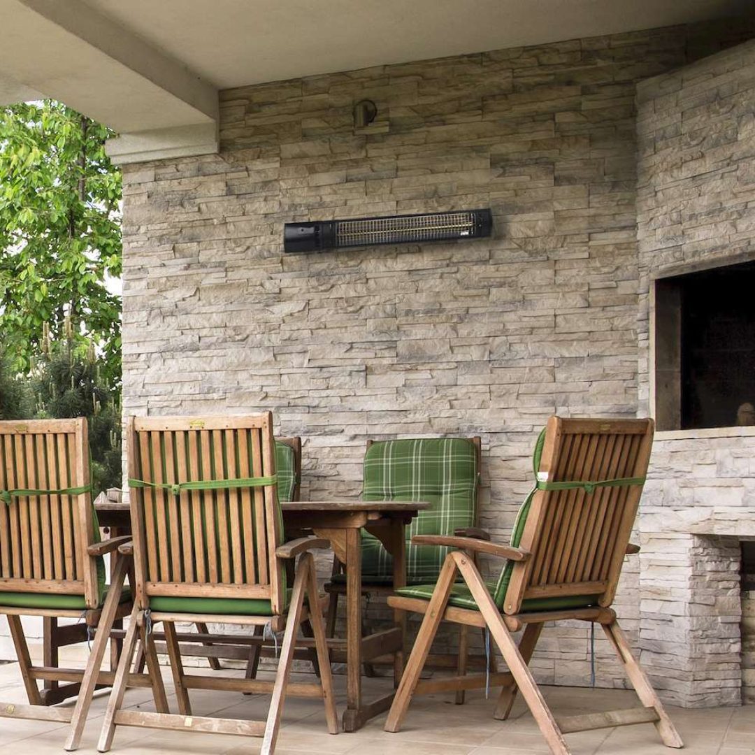 Modern house with cozy terrace and garden